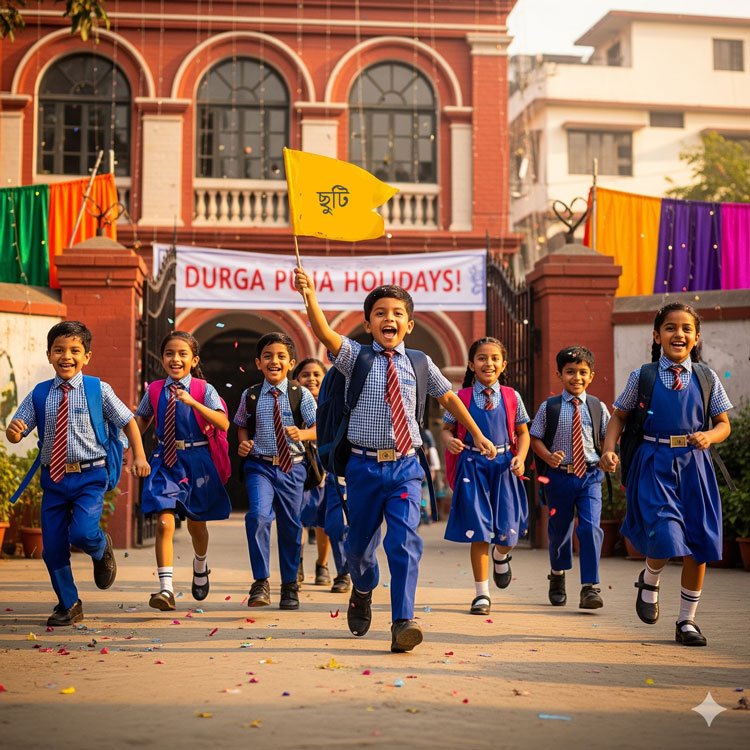 শারদীয় দুর্গাপূজা উপলক্ষে ১২ দিনের ছুটিতে